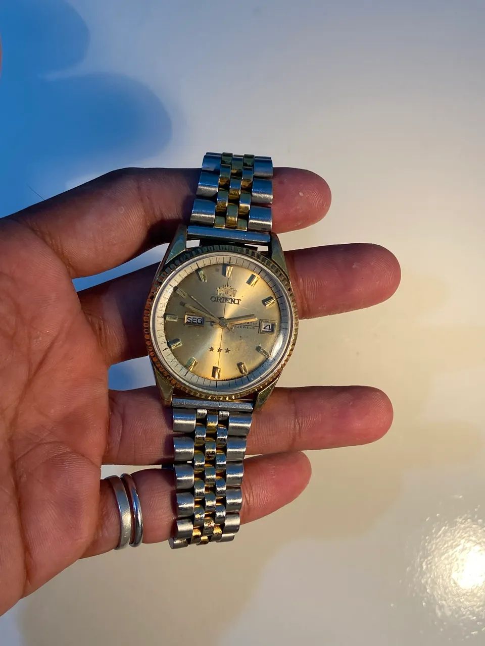 Orient duas janelas bezel canelado - Foto 2