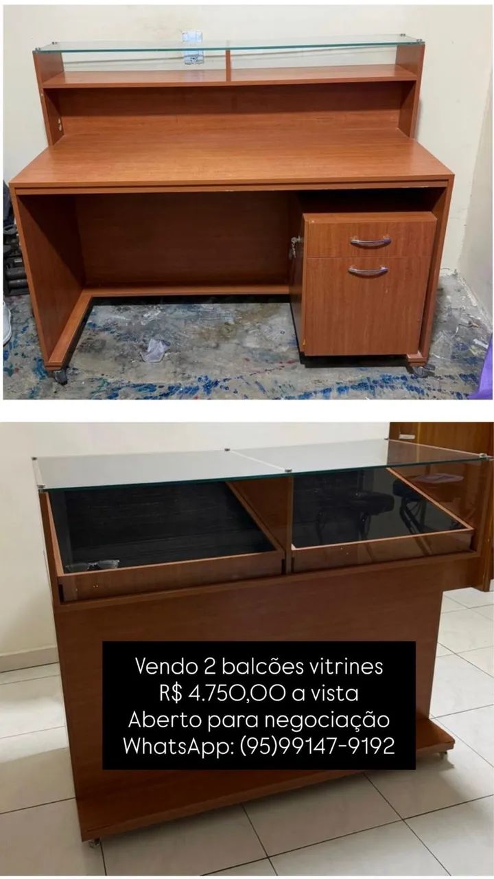 Balcão e vitrine 