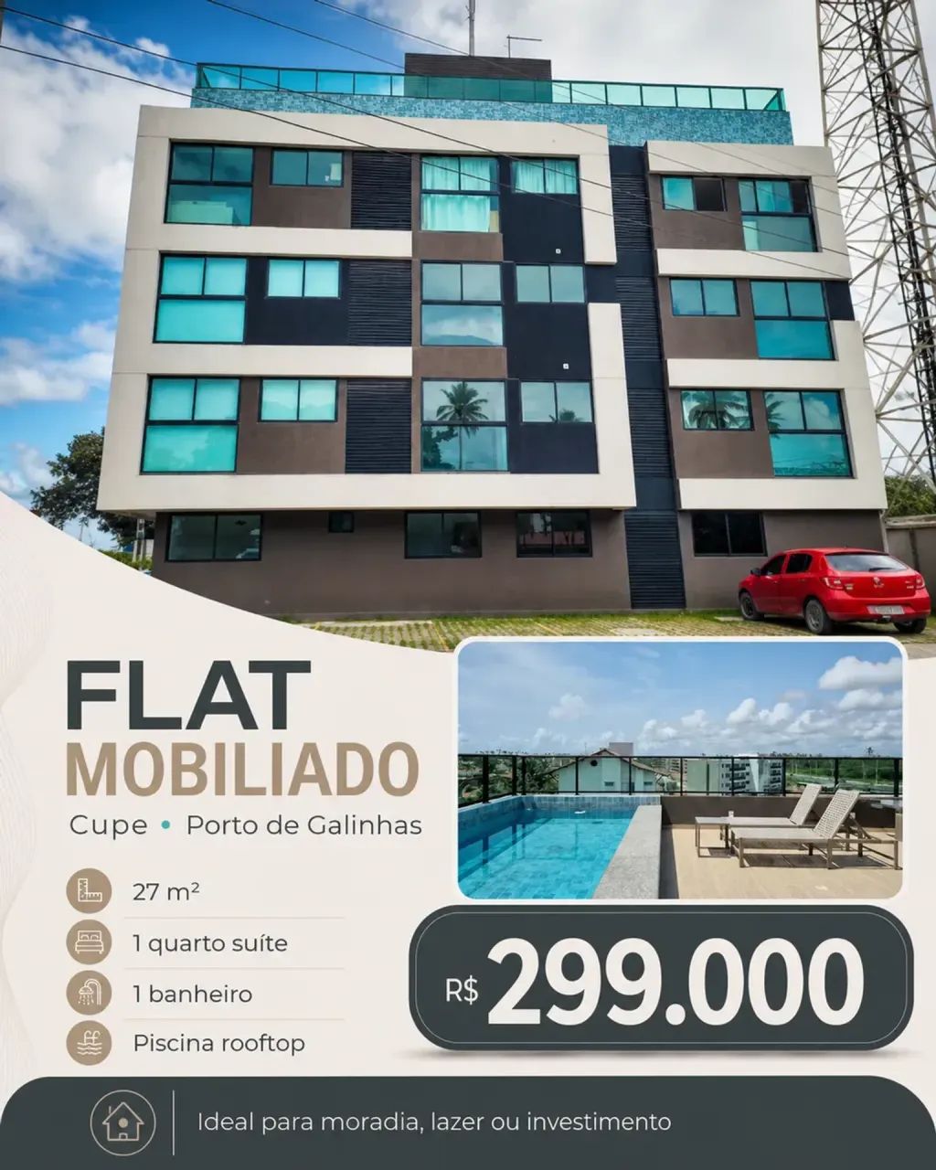 Flat emPorto de galinhas
