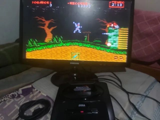 Mega Drive 3 + 2 controles + mega everdrive v3 pro - Foto 5
