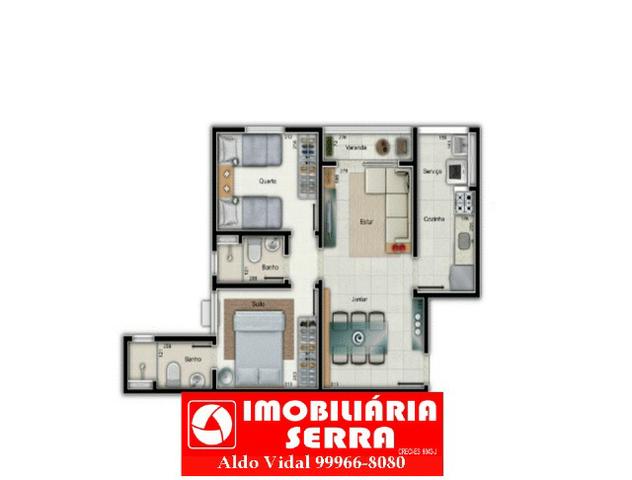 ARV - Apartamento 60m² 2Q com Quintal 33m² Próximo a toda Infraestrutura Lazer e Comercio - Foto 2