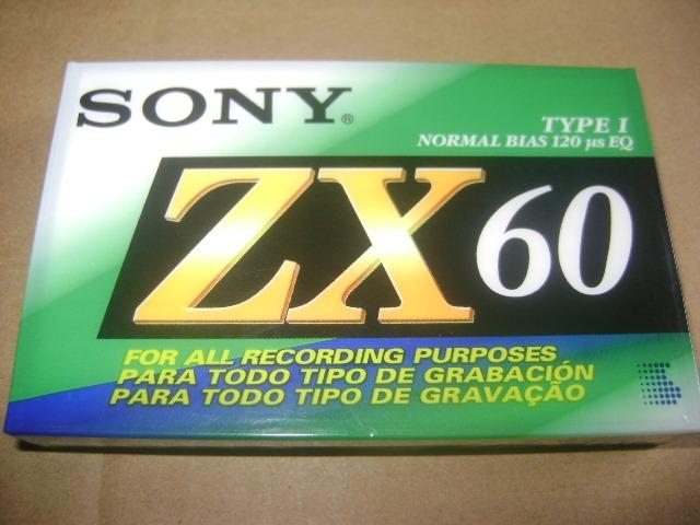 Fitas Cassete Sony ZX 60 lacradas