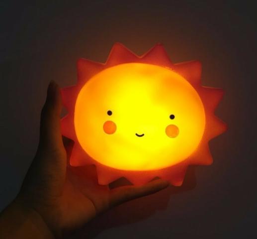 Mini Luminária Abajur Led Infantil Sem Fio Sol