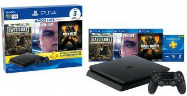 Playstation 4 1TB 1 Controle Sony com 3 Jogos