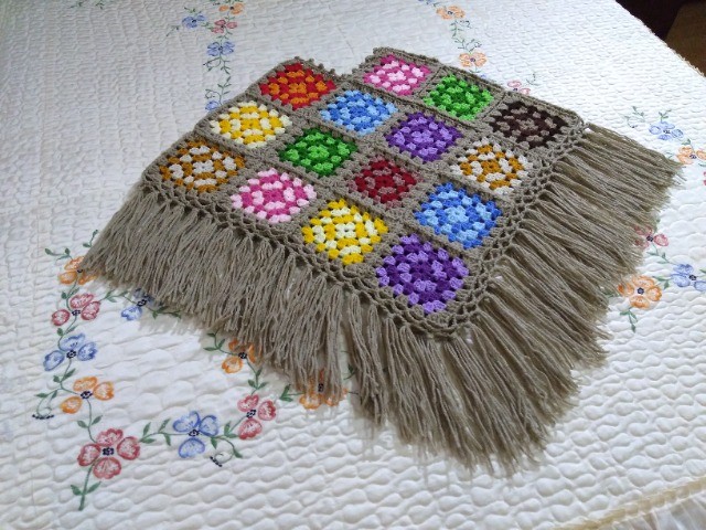 Poncho de crochê - Foto 4
