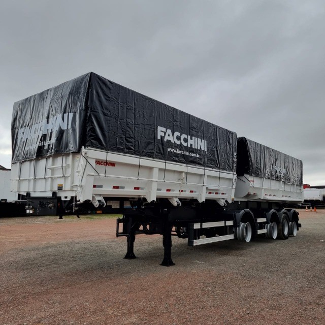 Carreta Basculante 52 m³ Facchini 2 caixas 2023 nova sem uso caçamba - Foto 4