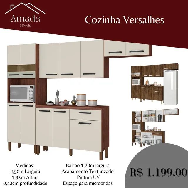 Armário de cozinha Emily , Entrega  em 3 dias  - Foto 3