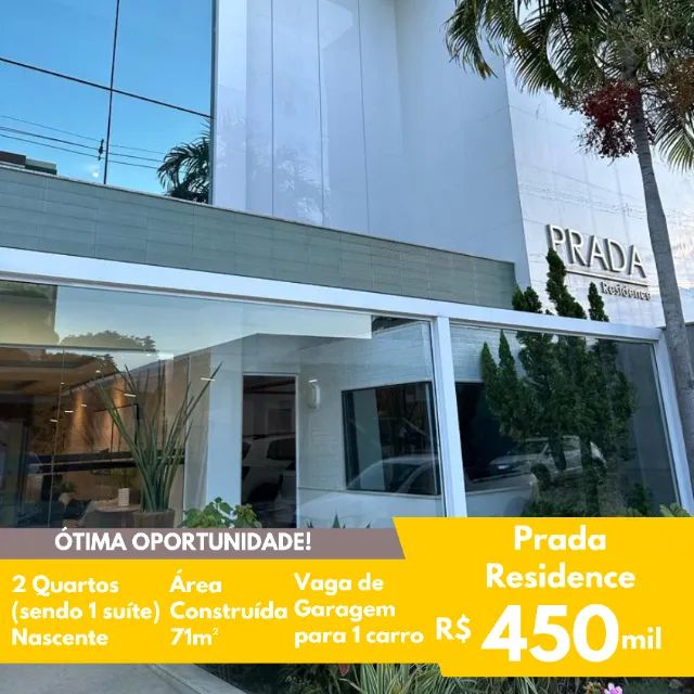 FIT - Venda - Edifício Prada Residence - 2 Quartos - 2 Banheiros - 71m² - Apto Mobiliado