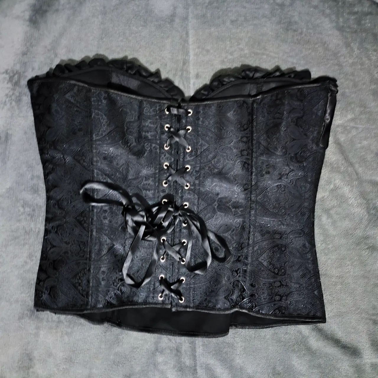 Corset preto rendado - Foto 2
