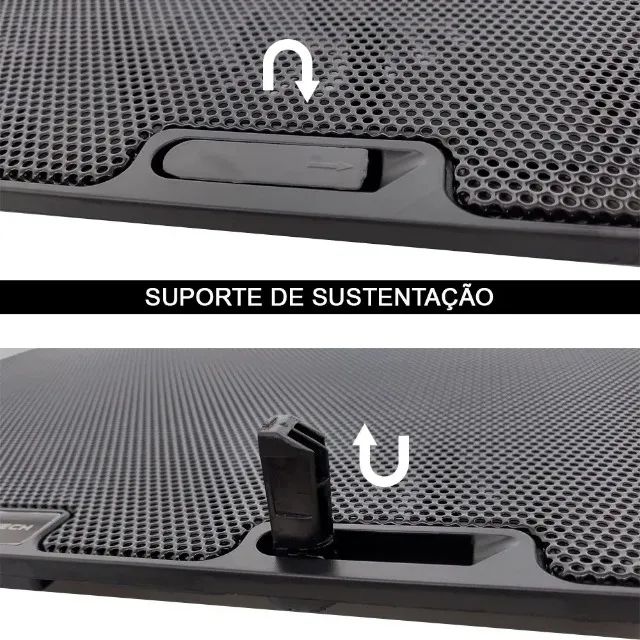 Base Cooler Suporte Para Notebook 15,6 Polegadas 2 Portas Usb 2 Coolers C3 TECH - Foto 5