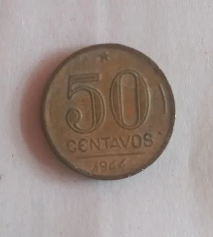 Moeda dev0,50 centavos 1944 face de Getúlio Vargas  - Foto 3