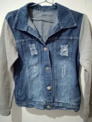 Infantil Jaqueta Jeans com Moletom Unissex Confortável Estilosa Casaco Inverno e Um Brinde - Foto 2