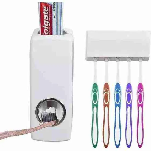 Dispenser Aplicador Creme Dental Pasta Dente Suporte Escovas