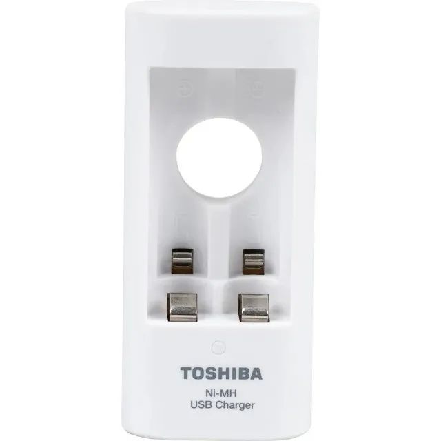 Carregador Pilha Usb 2 Pilhas Aa/Aaa .2.000 Mah Com 2 - Toshiba Loja Coimbra Entrega - Foto 2