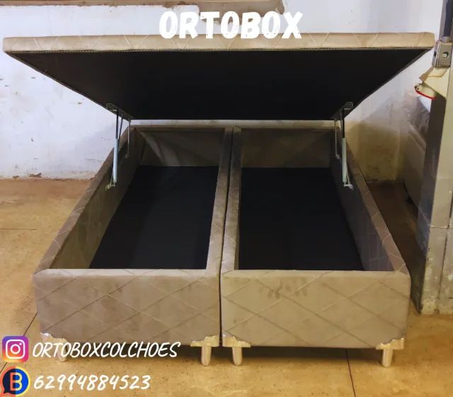 Cama Box Baú Casal bi partido /blindado