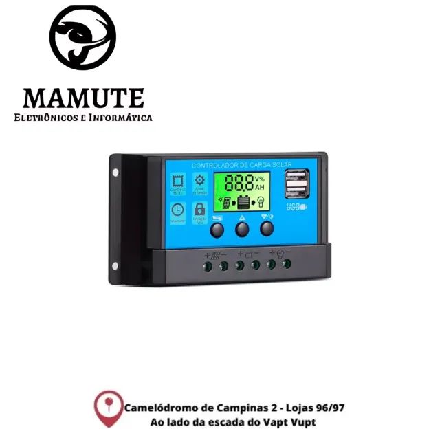 Controlador Automático De Carga Solar Pwm Lcd 20a Usb