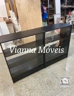 2 Balcões Vitrine Preto - Direto da Fábrica