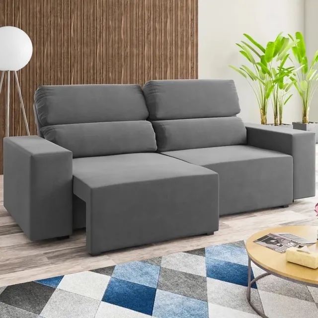 Sofá Retratil Reclinável 2m Kaique s64 - Foto 3