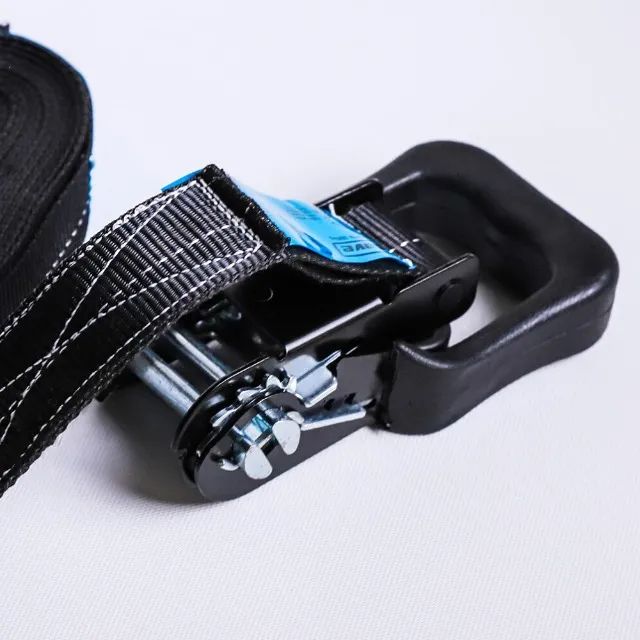 Conjunto Cinta de Amarração com Catraca com Gancho Tipo J 1500kg 35mm 6m Preto Mave - Foto 3