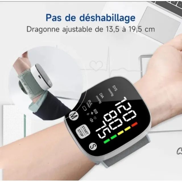 Aparelho Medidor de Pressão Arterial Digital de Pulso Inteligente com voz em português e C - Foto 4