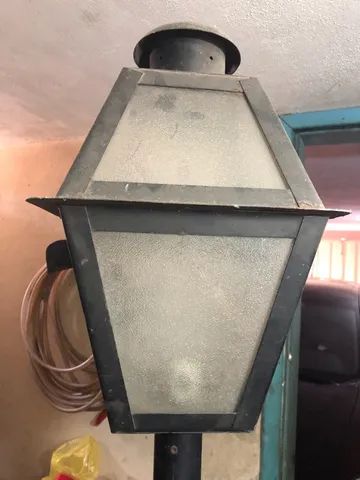 Poste Luminária para Jardim Externo, Colonial, Preto 1,90 altura - Foto 5