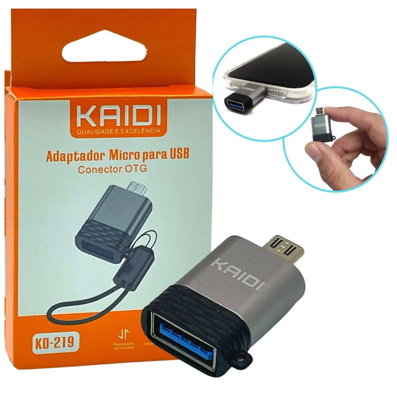 Adaptador OTG V8 para USB - Kaide KD-219 em São Luís ma - Acessórios de ...