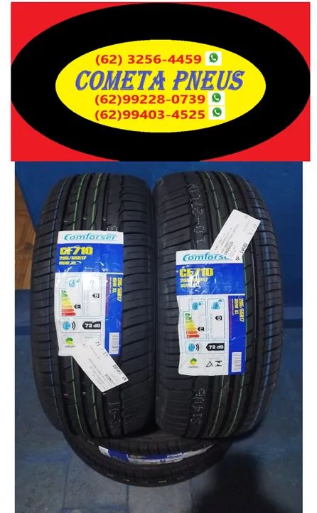 (4undisp)  Kit 2 Pneus aro 17 medida 205/55r17  marca Comforser (original)