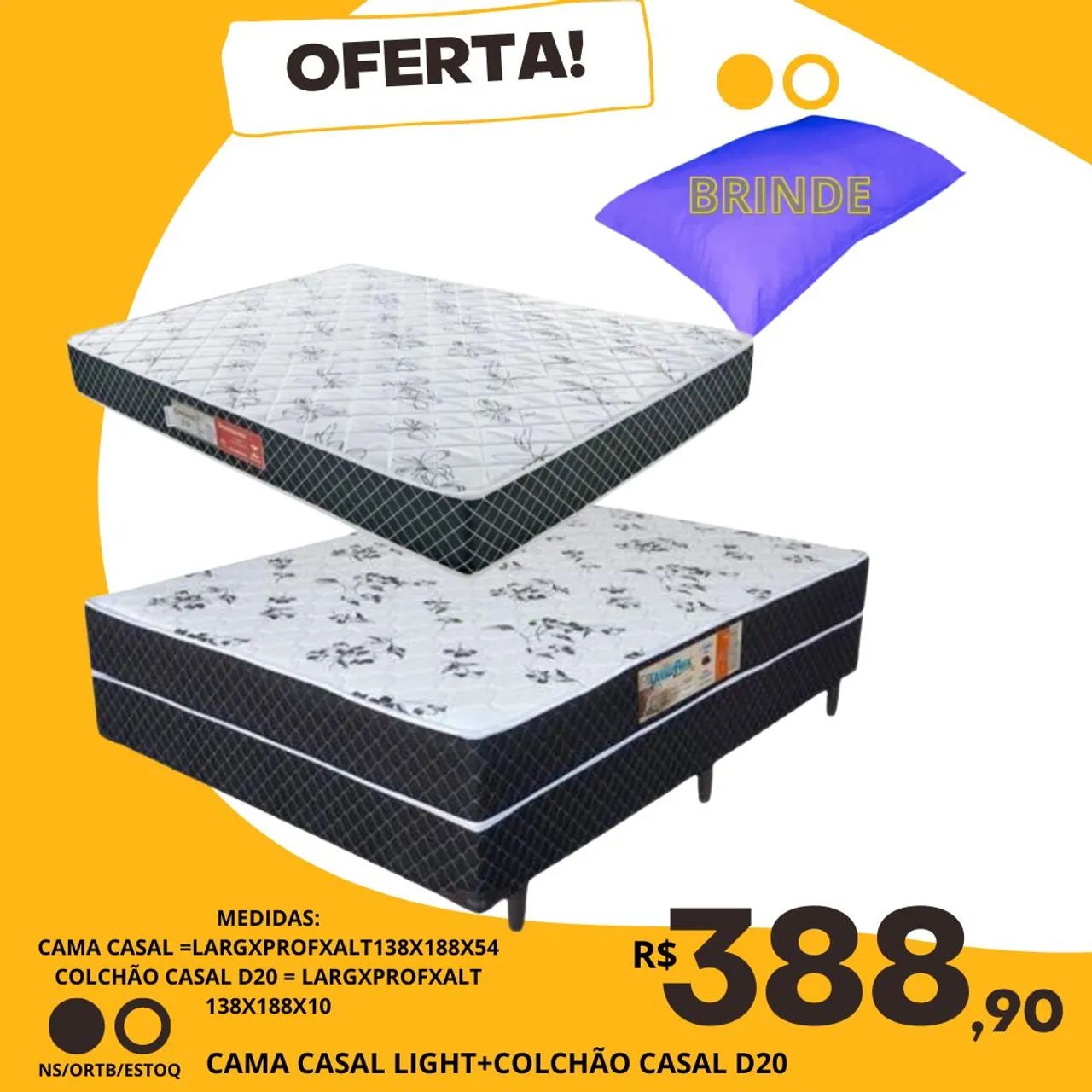 Cama Casal Box Light - Conforto e Qualidade! - Foto 3