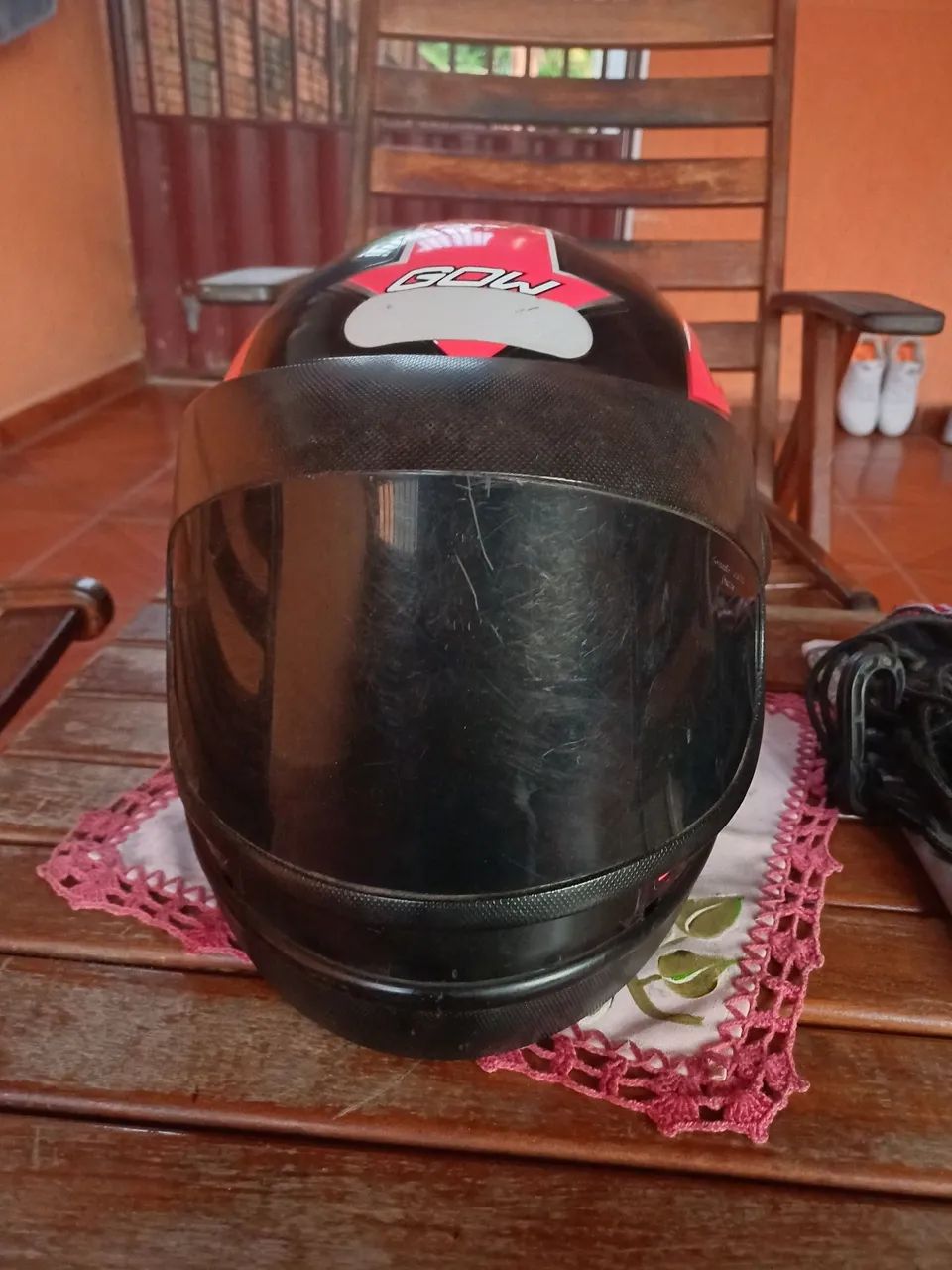 Capacete GOW Interlagos 85 - Rosa e Preto - Foto 4