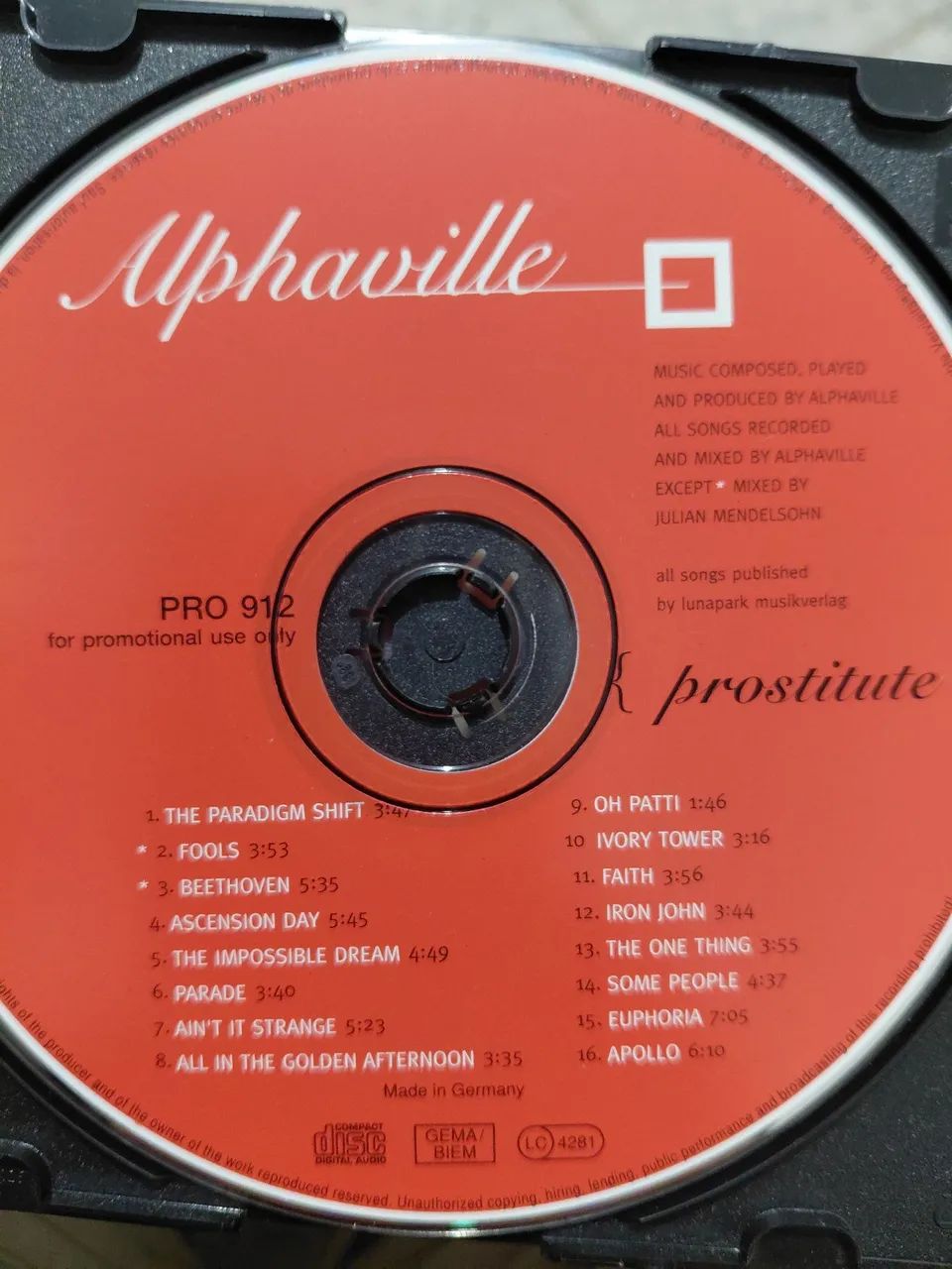 CD Alphaville - Prostitute ( promocional)