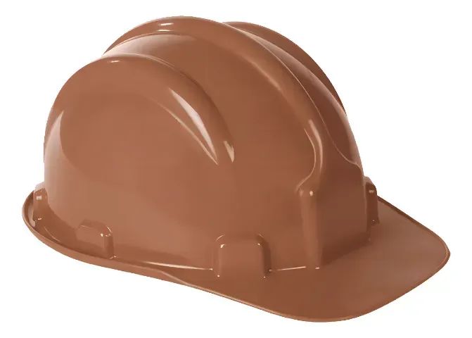 Capacete de Proteção Obra Classe B S/Carneira Cor Marrom