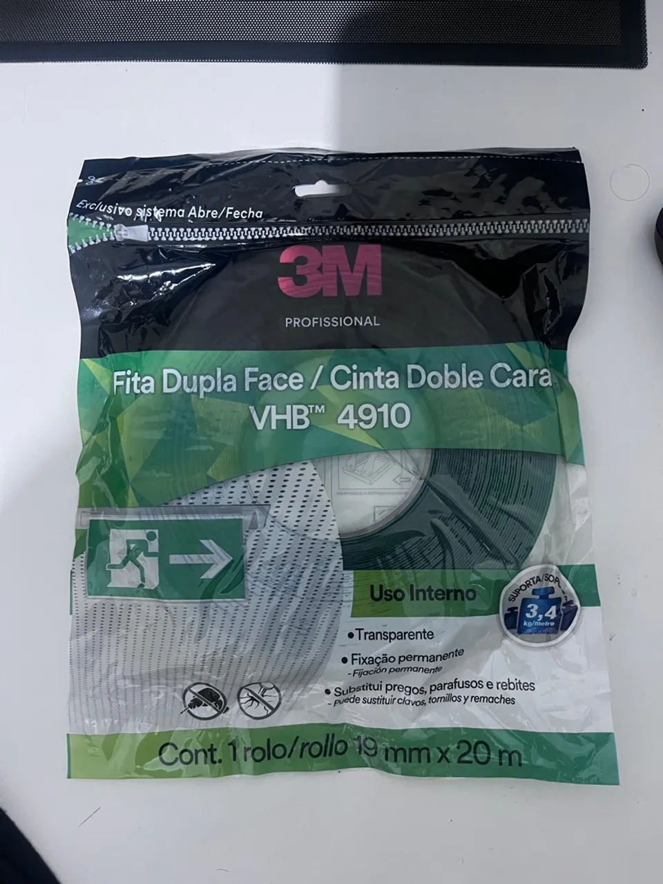 Fita Dupla Face 3M VHB 4910 - Fixação Permanente