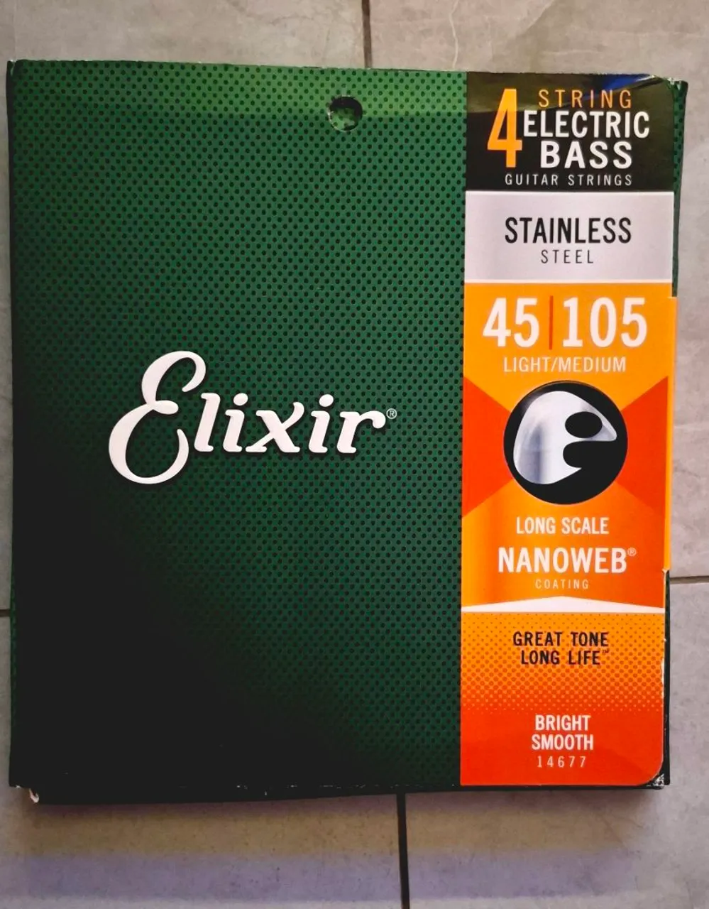 Encordoamento Elixir para Baixo 4 Cordas - 45/105