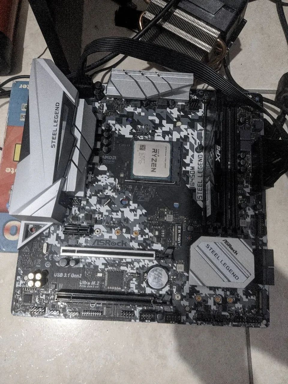 Placa-Mãe ASRock B450M Steel Legend ( leia a descrição)