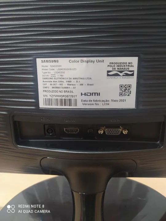Monitor 24'' Samsung   Apenas 899,90 (seminovo) - Foto 3
