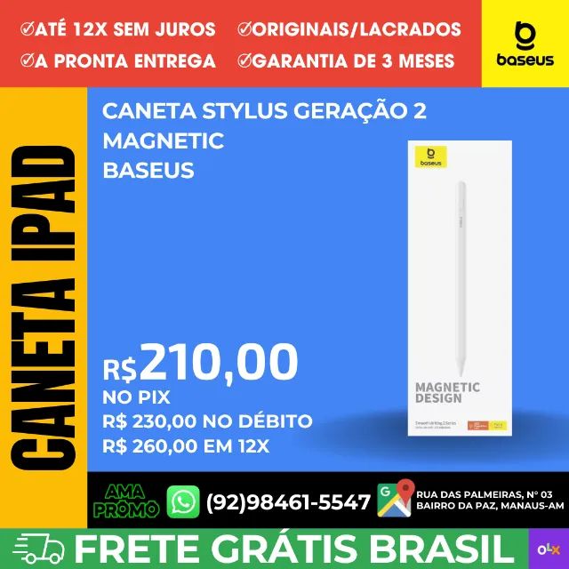 Caneta Stylus para iPad, Geração 2, Baseus 