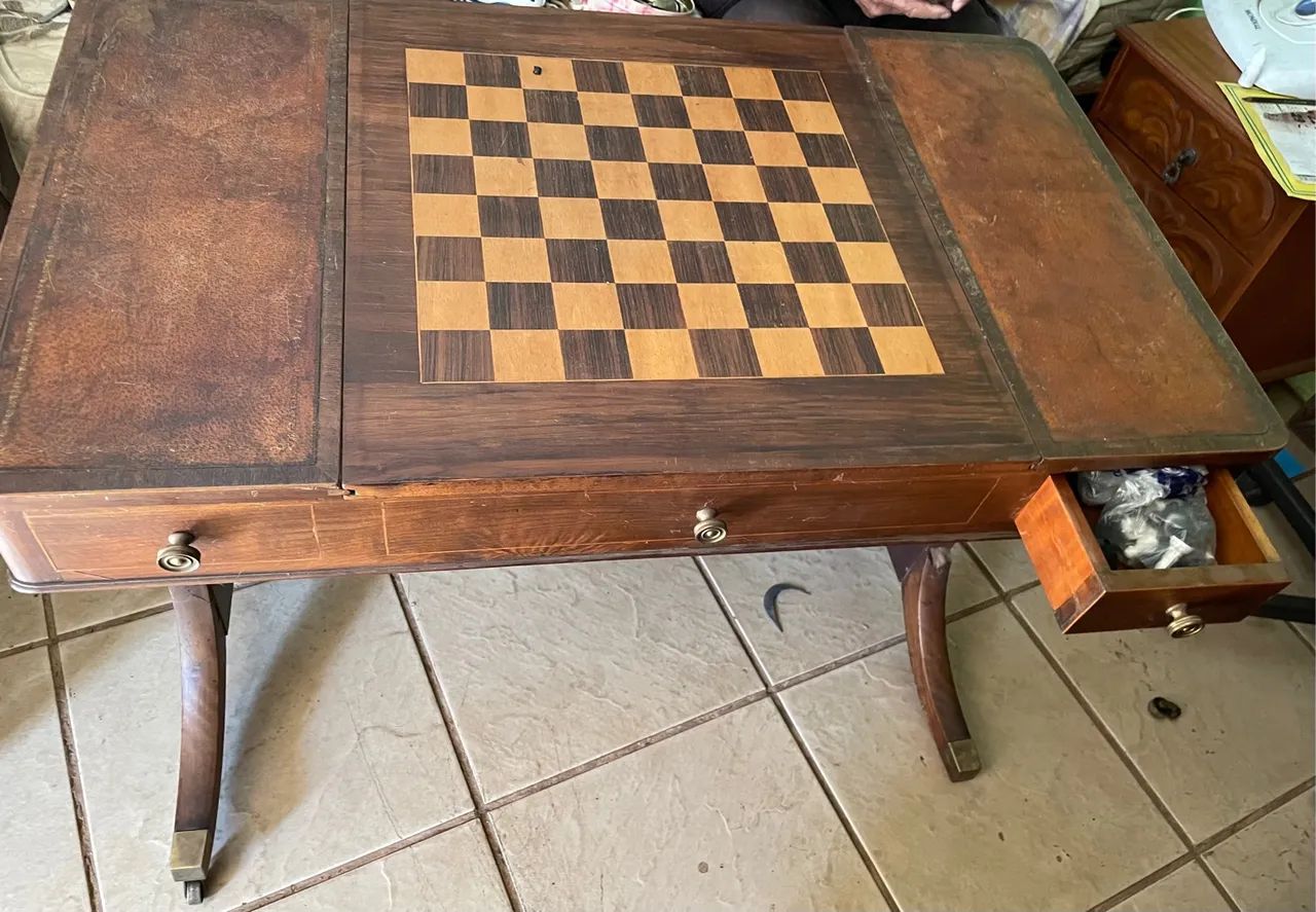 Mesa Madeira Maciça com Tabuleiro de Xadrez65576073175939123