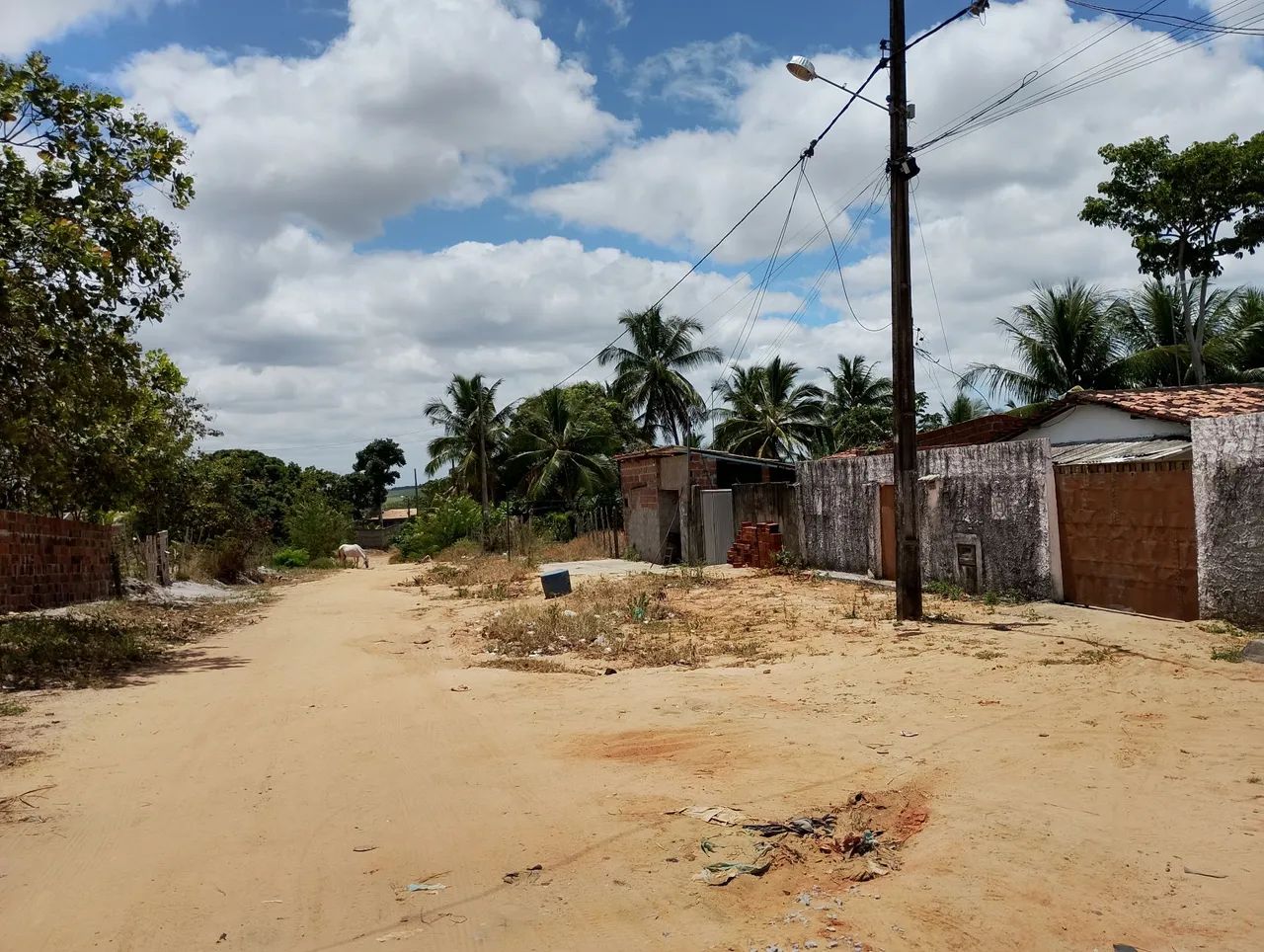 Terreno com uma pequena casa