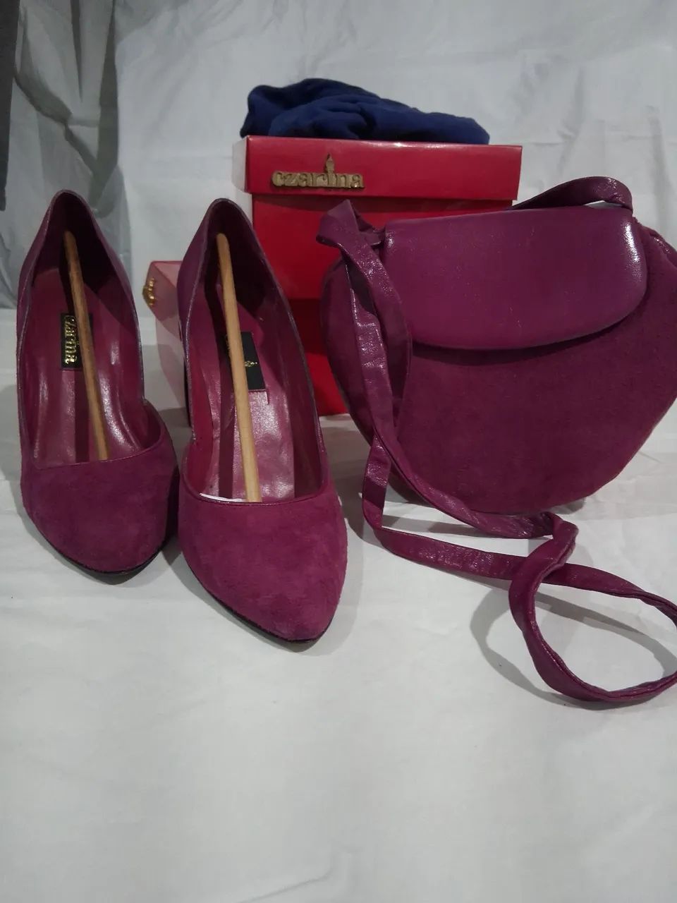 Kit Bolsa e Scarpin Czarina Bordô . Elegância e Sofisticação - Foto 2