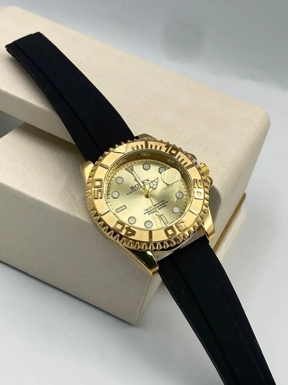 Rolex Yacht-Master, semi automático, a prova dágua, com Pulseira de Borracha - Foto 3