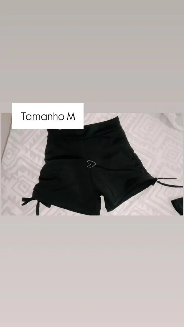 Shorts Fitness Preto Tam M