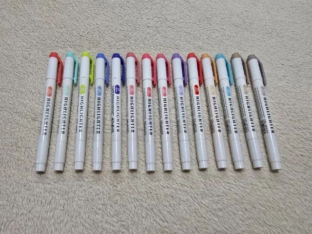 Marca-textos estilo Mildliner com ponta dupla 14 cores - Foto 2