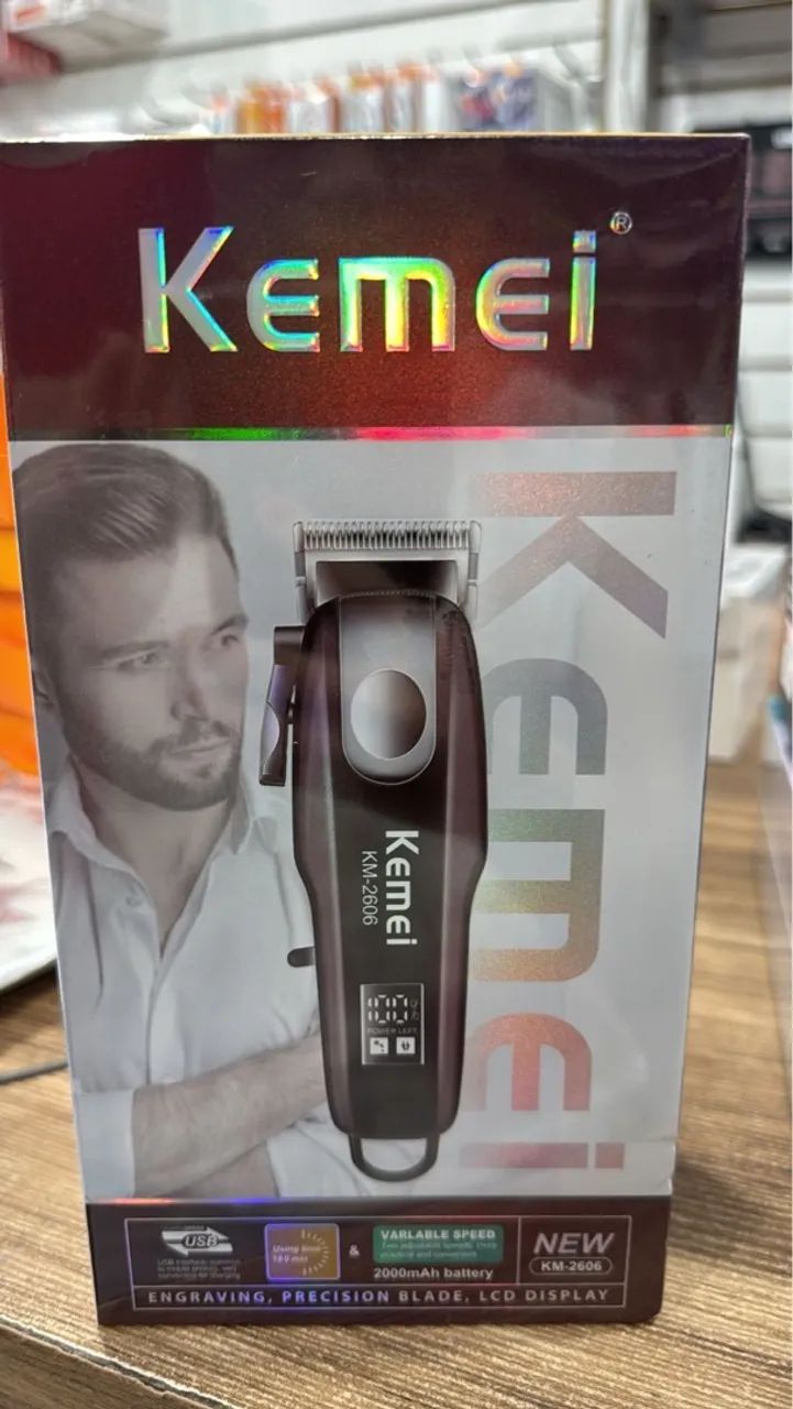 Máquina de Cortar Cabelo Kemei KM-2606 - Fazemos Entregas 