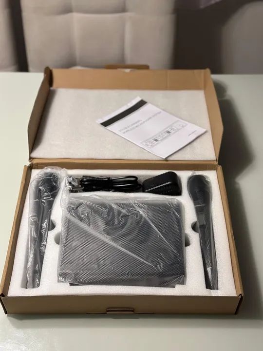 Somlim - Microfone sem Fio Duplo - Profissional - Foto 4