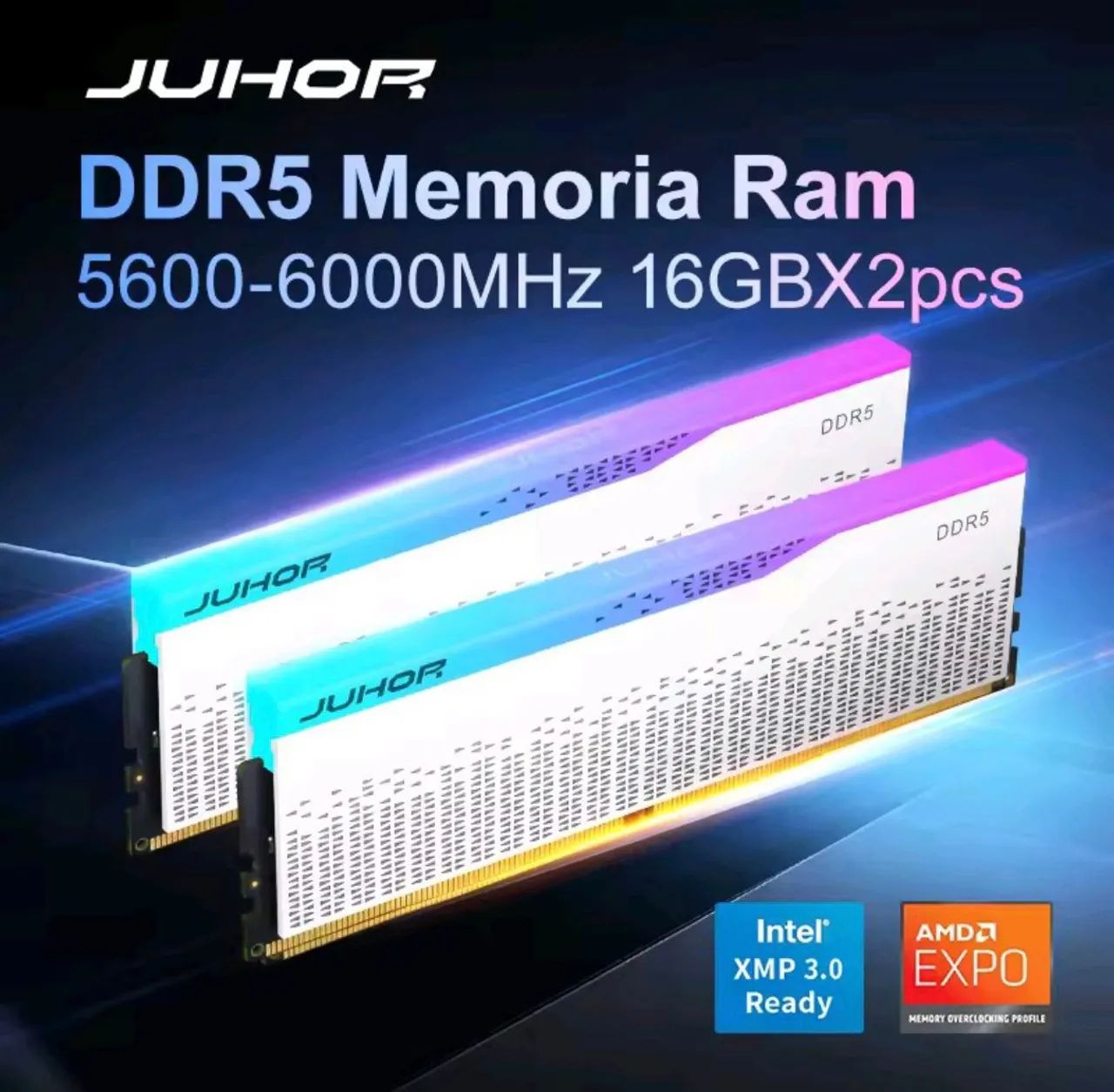 JUHOR DDR5 RGB 2X16G (32G) NEW SEALED RAM MEMORY64317905083139122