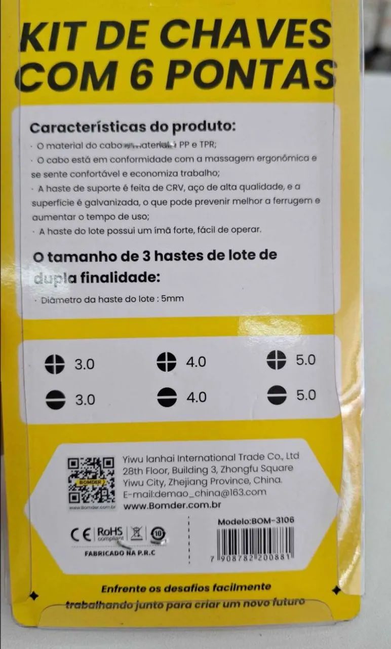 Kit de Chaves de Fenda 6 Pontas  - Foto 2