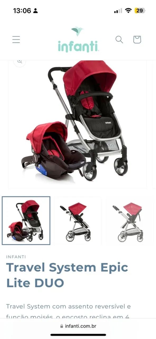 Carrinho e Bebê Conforto Terni - Foto 4