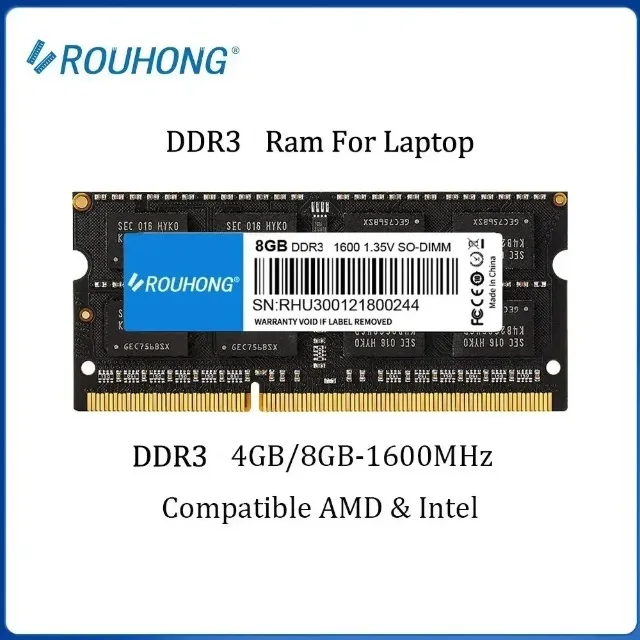 Memoria DDR3 8gb Rouhong 1600MHz Para Notebook
