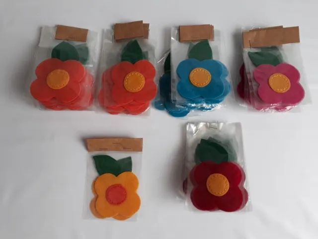 Kit de Flores de Feltro Coloridas