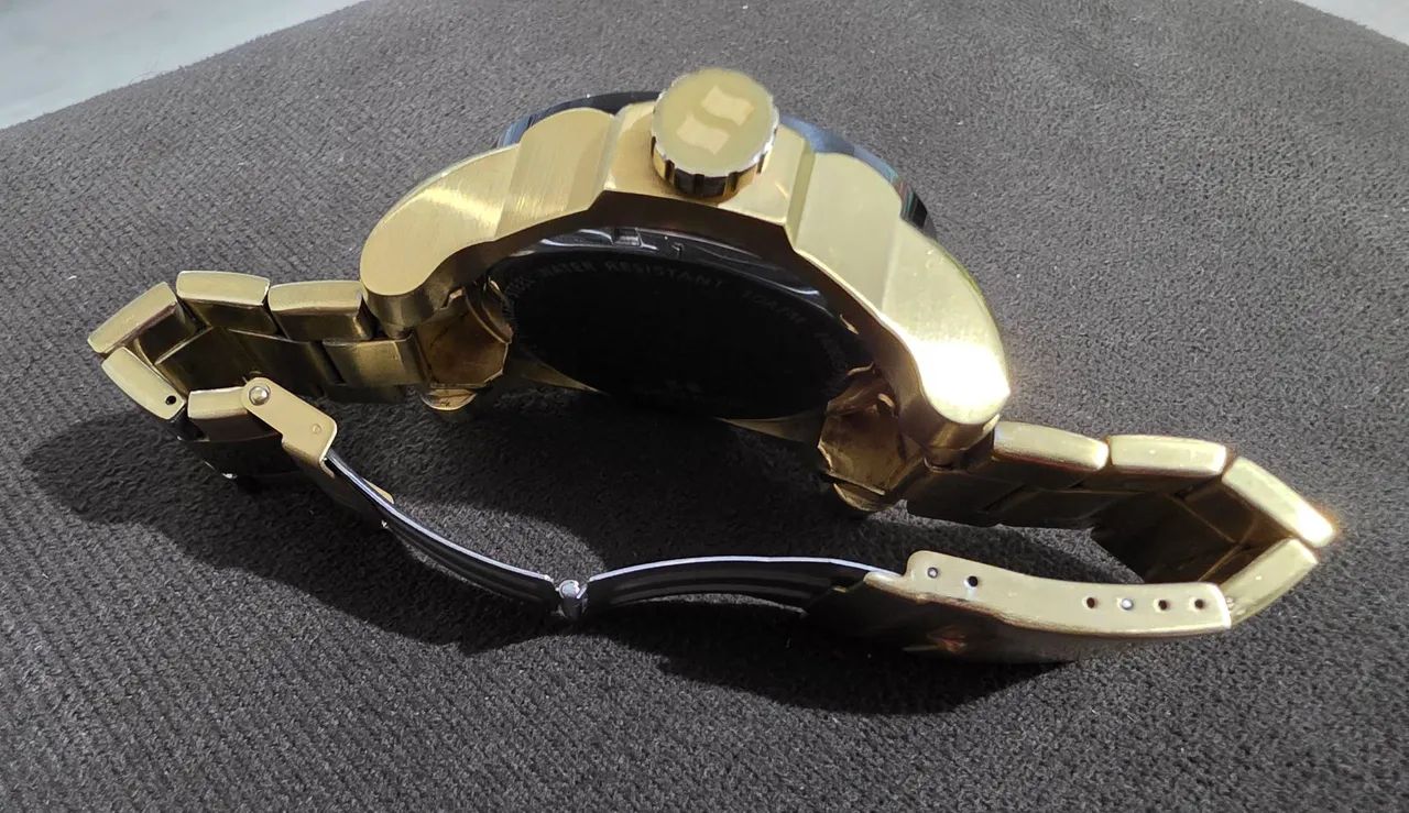 Relógio de Punho Dourado Seculus - Foto 3